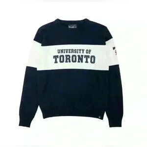 University of Toronto Unisex Stacked Wordmark School Crewneck  Bruzer Sweater